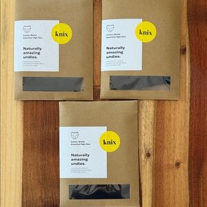 knix Black Cotton Modal essential High Rise three Pack in XL